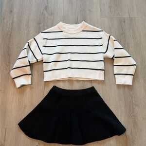 Zara girls Sweater and Skirt outfit Set size 6. Parisian chic from Zara Europe